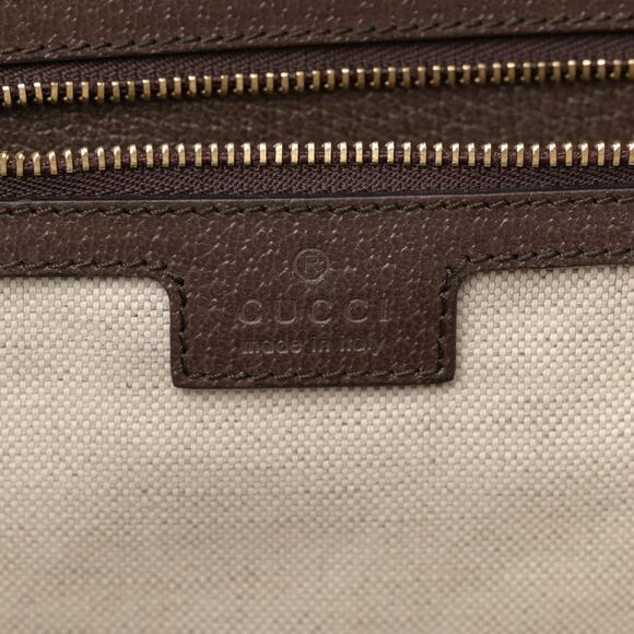 GUCCI Ophidia Jumbo GG Medium Tote Bag in Camel & Ebony Canvas Leather NEW - Picture 9 of 16